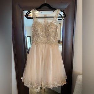 Party rose gold dress size xs